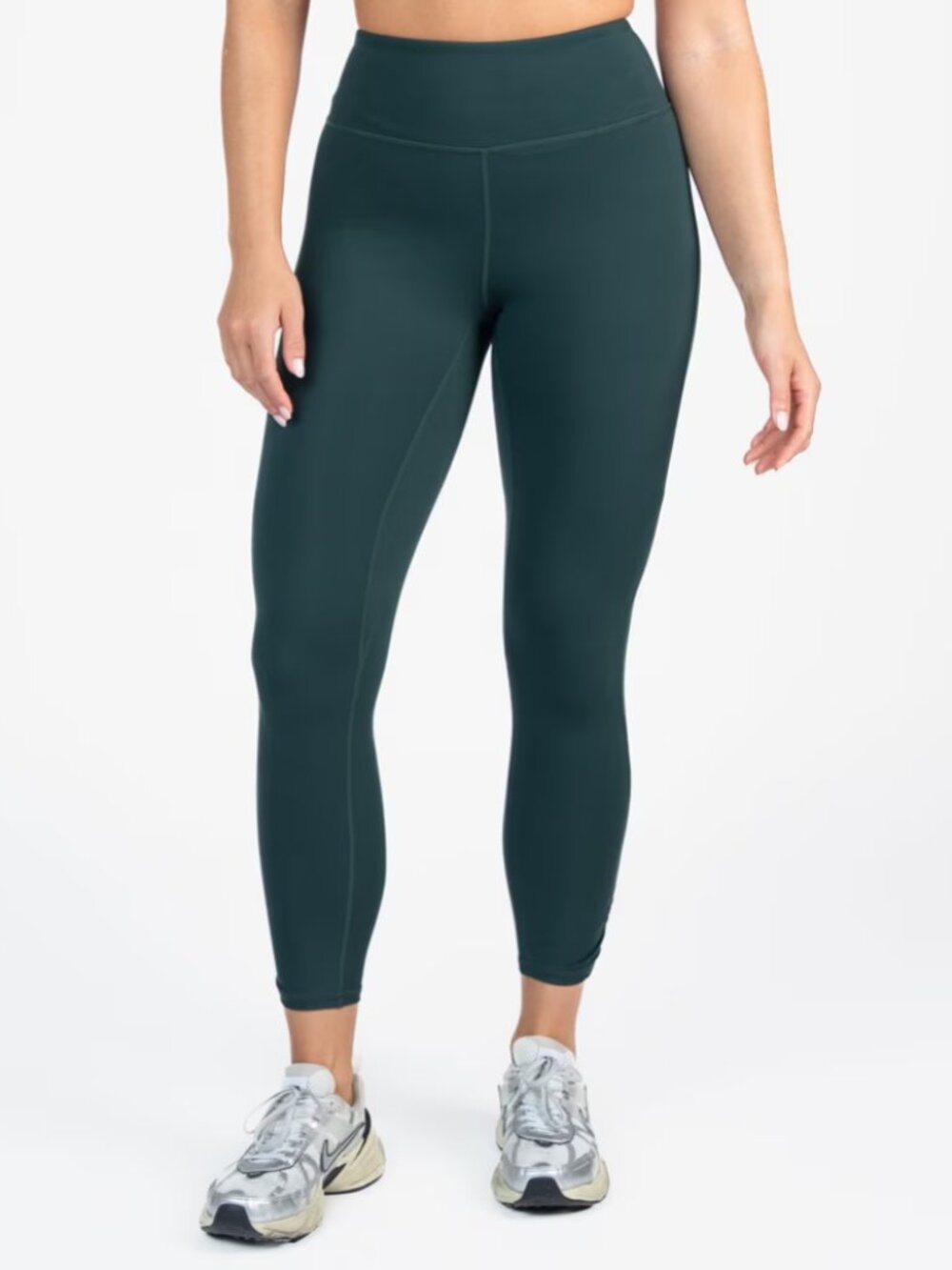 Senita Athletics Juniper Green Annie Side Ruched Leggings Size Medium
